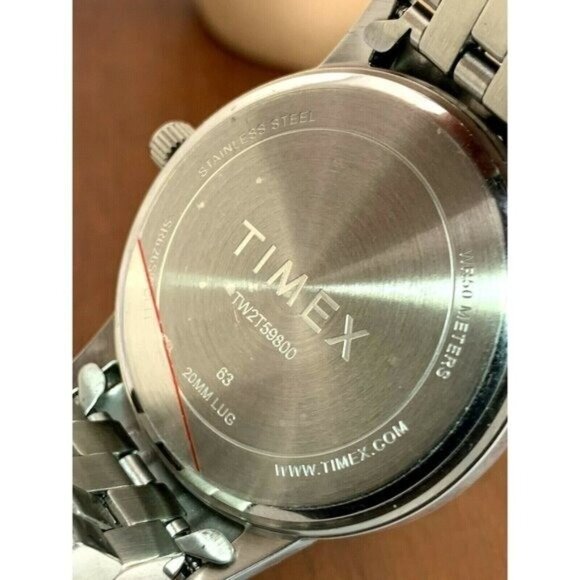 Timex Men's Watch TW2T59800 Quartz Blue Dial Silver Tone Stainless Steel 40mm - Picture 6 of 13